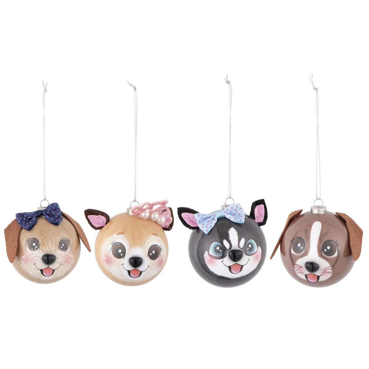 DEAR SANTA - Esferas Perro Gato 6,5 cm Surtido