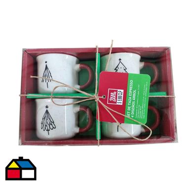 Set taza espreso 4 dise arbol