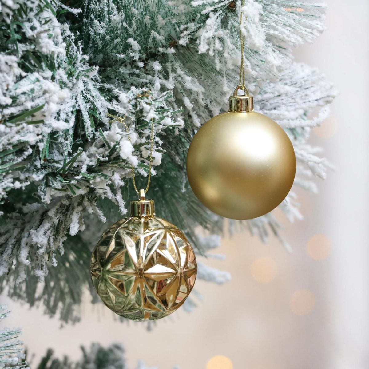 DEAR SANTA - Set 24 esferas doradas 6 cm