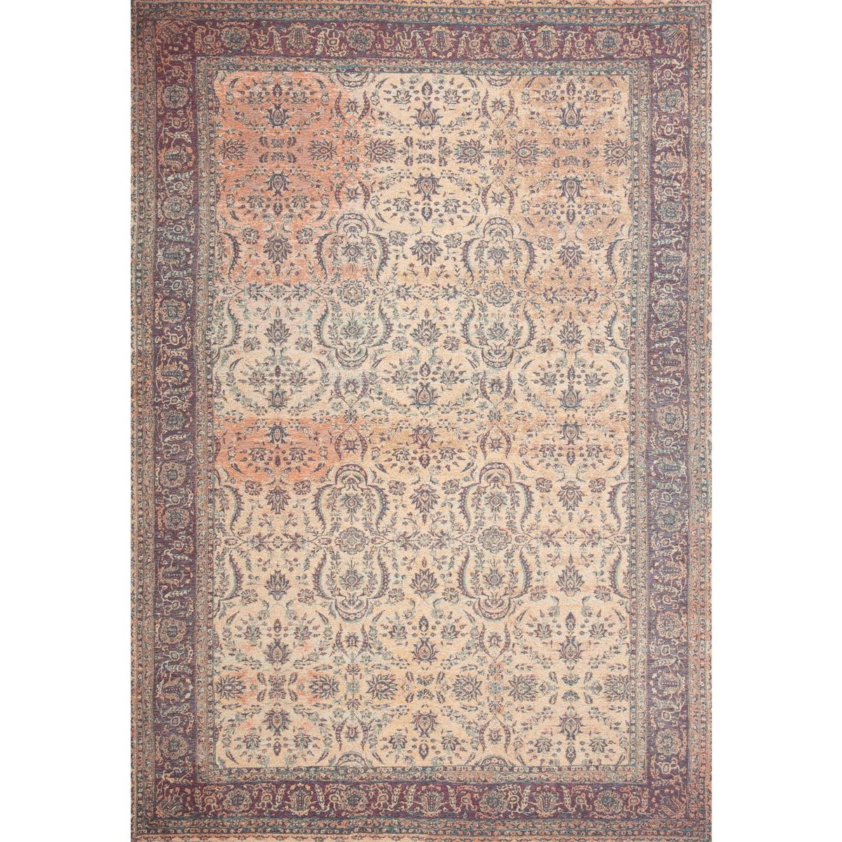 JUST HOME COLLECTION - Alfombra Prato Borde 195x285 cm Poliéster Multicolor