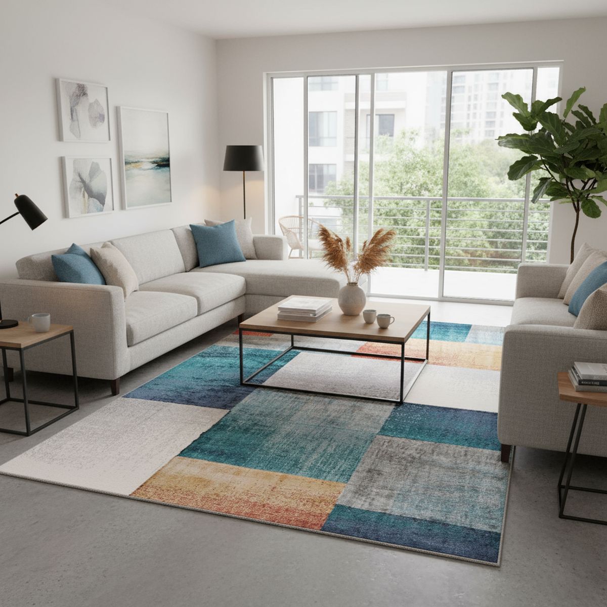 JUST HOME COLLECTION - Alfombra Grande Zoe 200x300 cm Polipropileno Multicolor