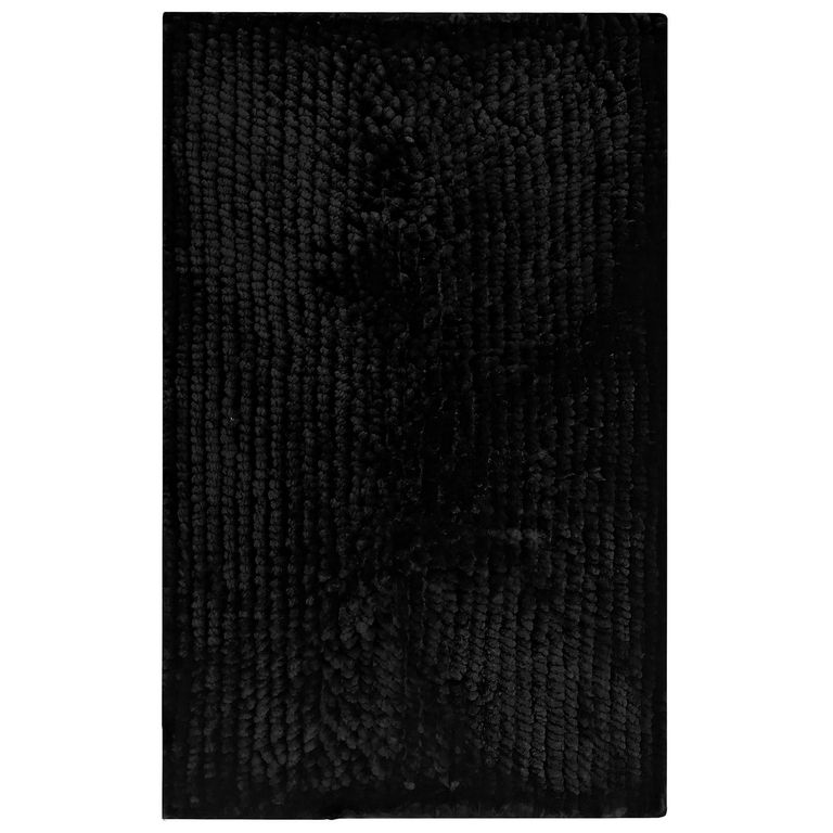 Piso de Baño Brilliance 45x70 cm Poliéster Negro