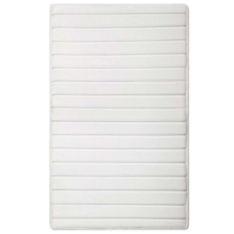 JUST HOME COLLECTION Piso de Baño Memo Luxor 43x61 cm Poliéster Blanco