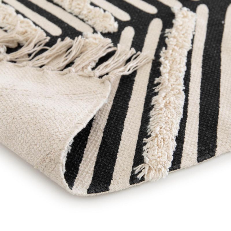 JUST HOME COLLECTION - Alfombra Jacky 120x170 cm Algodón blanco y negro