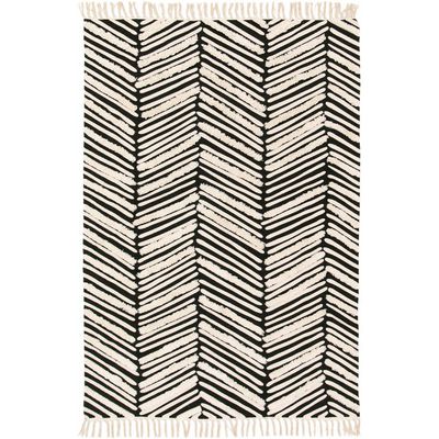 Imagen 2 del producto Bajada de Cama Jacky 60x115 cm Algodón Blanco y Negro