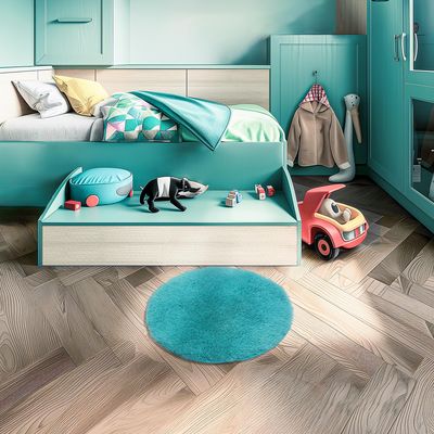 Imagen 2 del producto Bajada de Cama Seville 60x60 cm Poliéster Turquesa