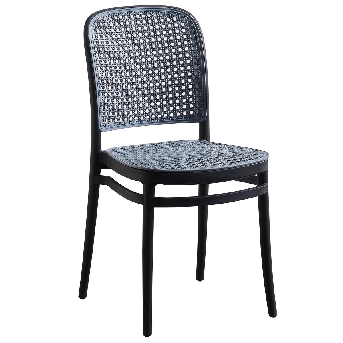 JUST HOME COLLECTION - Silla plástica terraza gris/negra