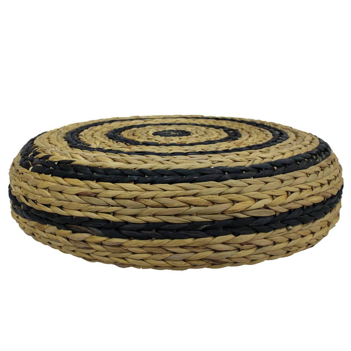 JUST HOME COLLECTION - Pouf m jacinto agua negro 50x17cm