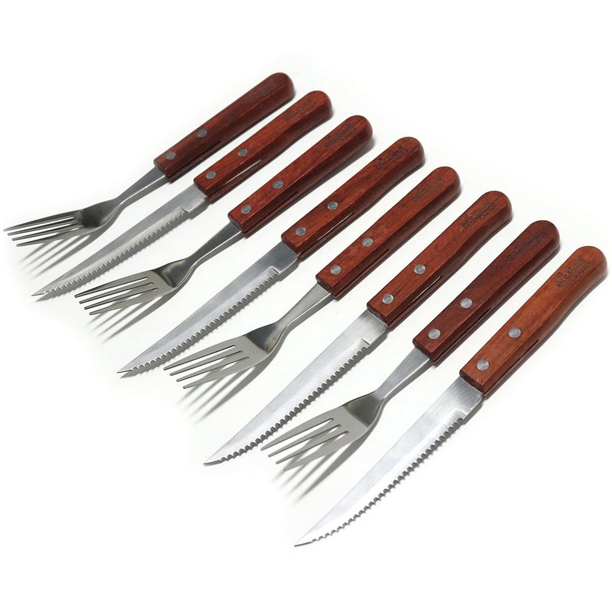 MR BEEF - Set cuchillo tenedor parrilla 4p