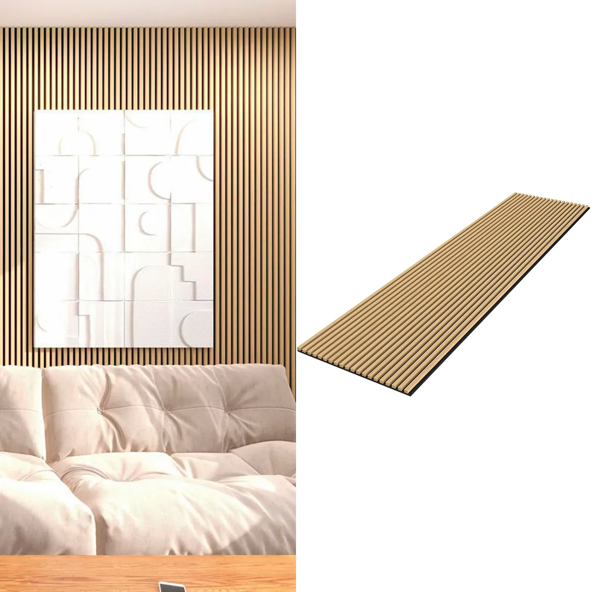 HOLZTEK - Wall Panel 3D 60x240 cm Café Claro 1.44 m2