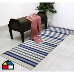 JUST HOME COLLECTION - Alfombra SDC-15-23-D2 80x230 cm Azul/Blanco