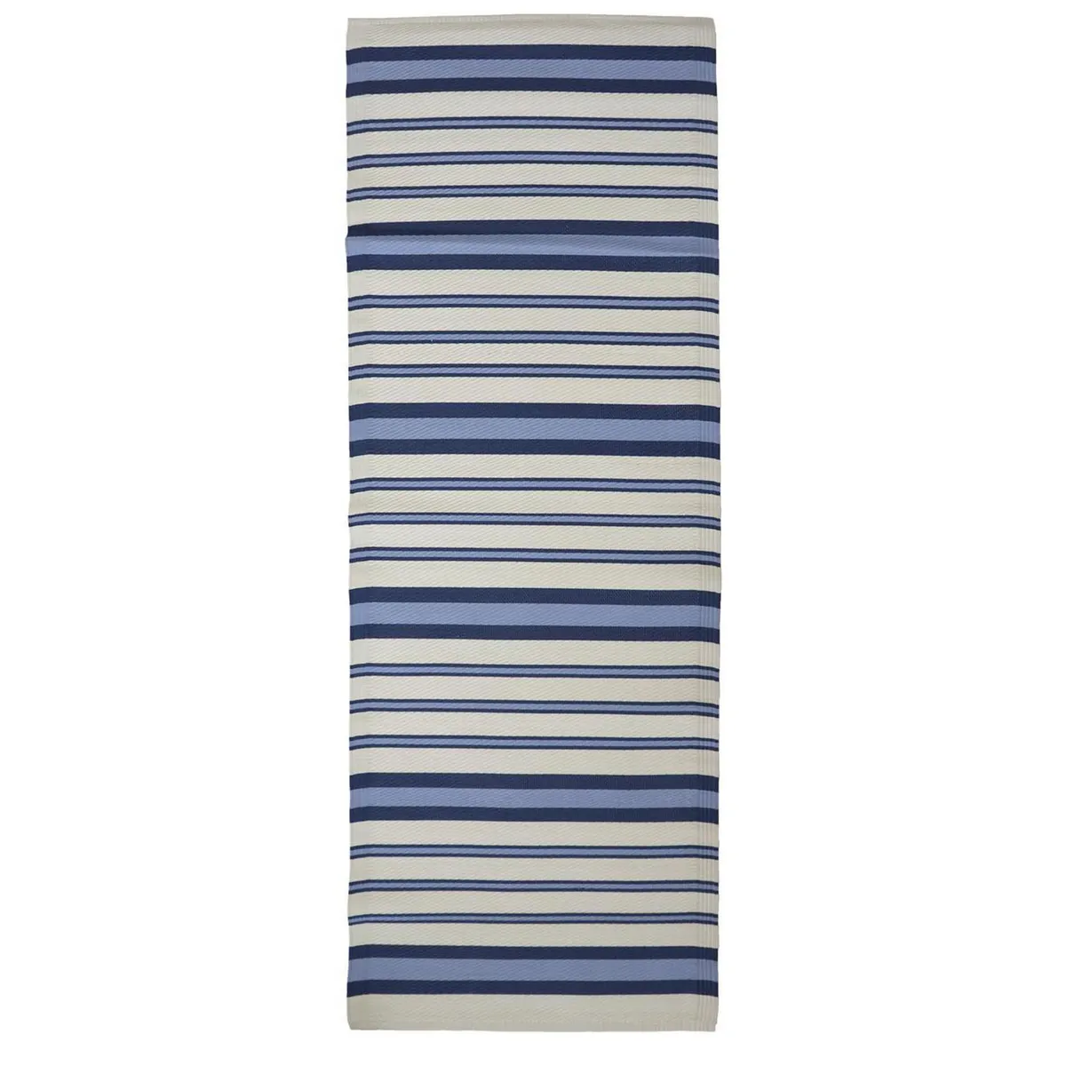 JUST HOME COLLECTION - Alfombra Terraza Happy Summer 80x230 cm Polipropileno Azul/Blanco