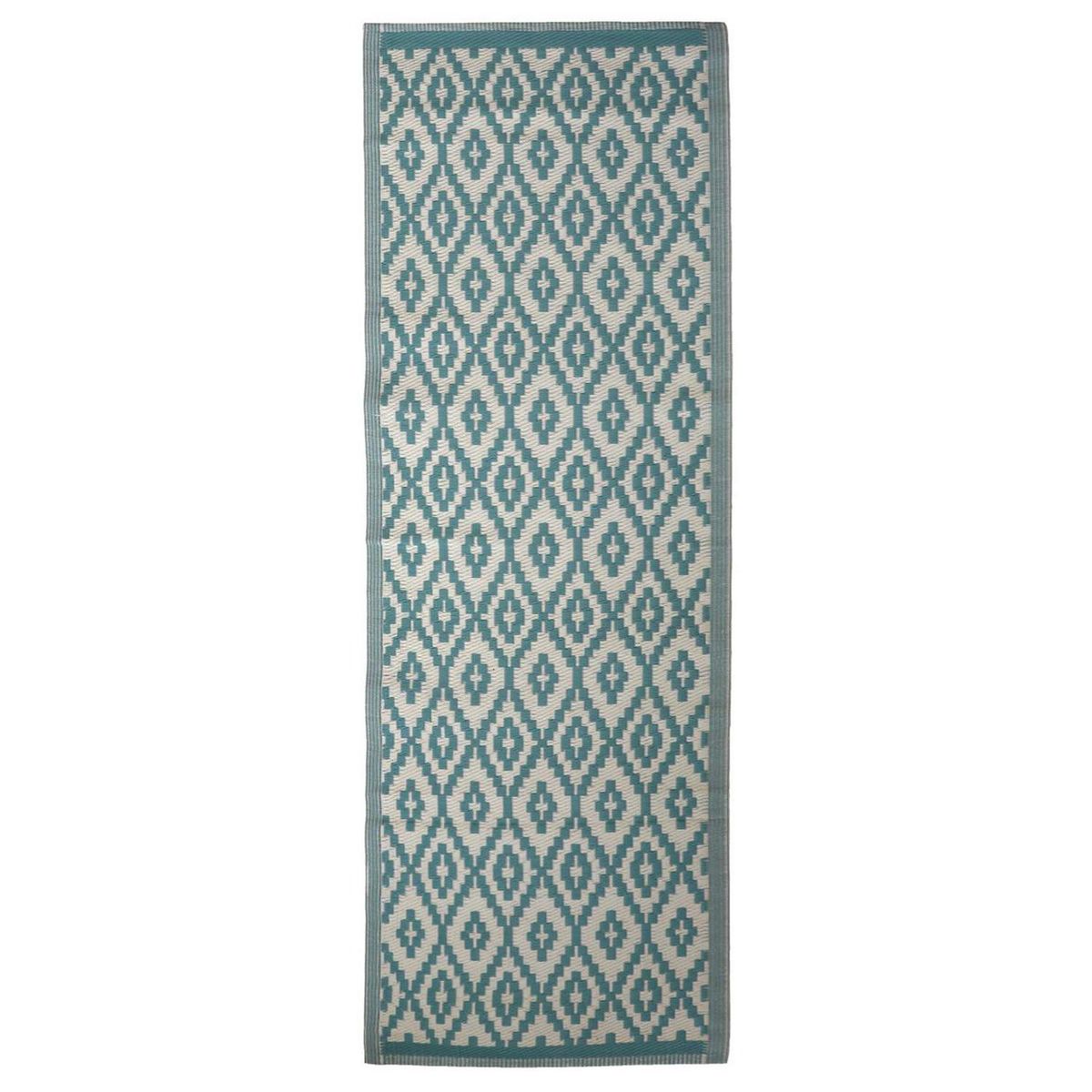 JUST HOME COLLECTION - Alfombra Terraza Nordica 80x230 cm Polipropileno Azul/Celeste