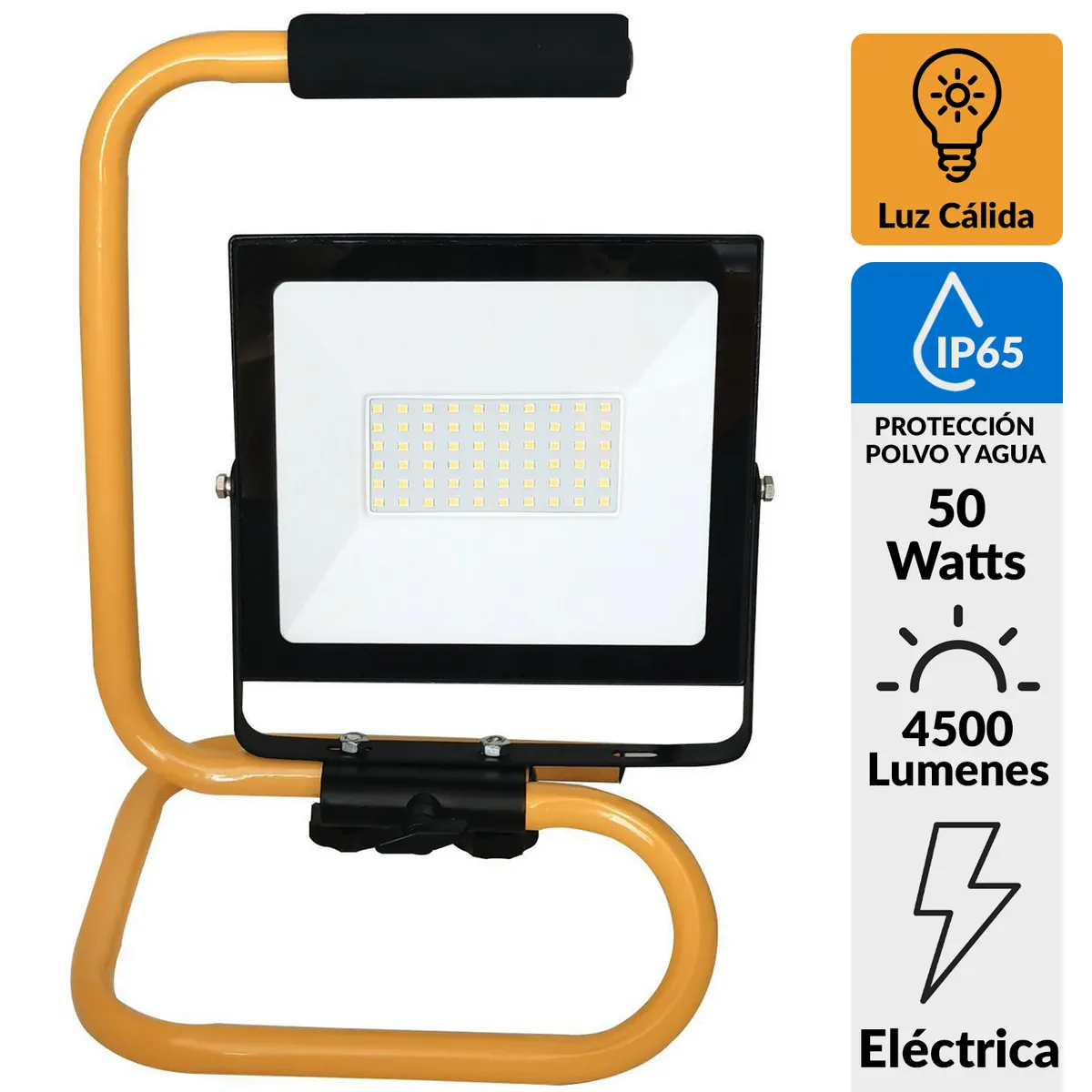 HALUX - Luz de Trabajo Led 50 W IP 65 4500 lm Luz Cálida