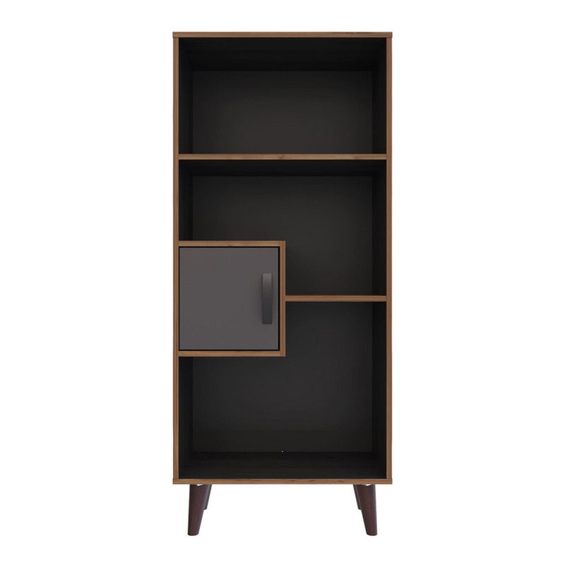 JUST HOME COLLECTION - Librero Chelsea Melamina 4 Nivel(es) 60.2x138.9x30 cm Madera/Negro