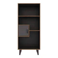 JUST HOME COLLECTION - Librero Chelsea Melamina 4 Nivel(es) 60.2x138.9x30 cm Madera/Negro