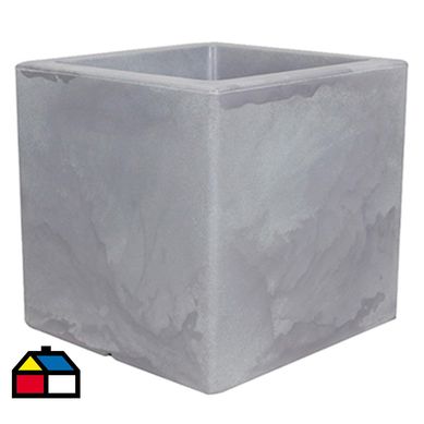 Macetero cubo color cemento 60x60 cm
