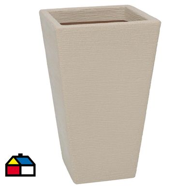 Macetero trapezio color arena 34x55 cm