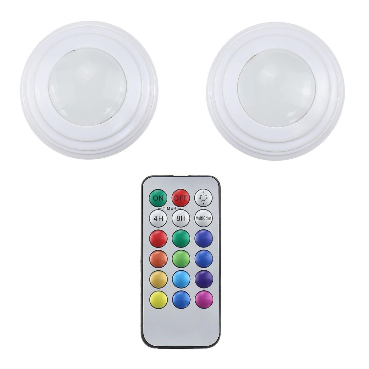 DAIRU - Pack 2 Luces Led Colores con Control Remoto