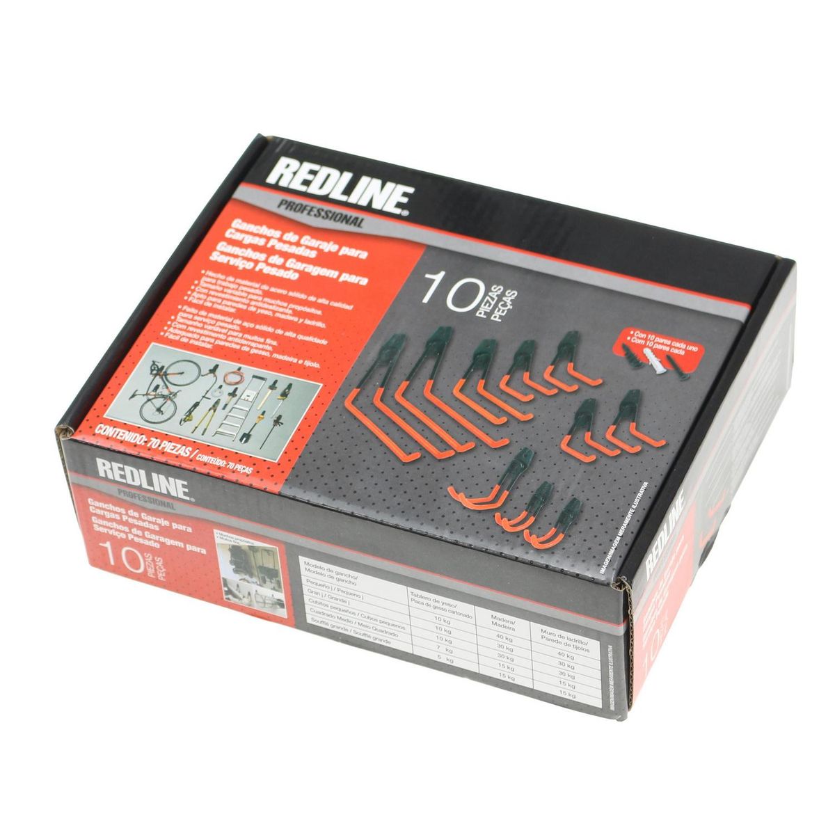 REDLINE - Set 10 ganchos para colgar