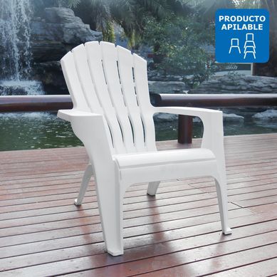 Silln Terraza resina Blanco