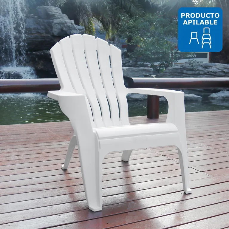 Sillón Terraza resina Blanco
