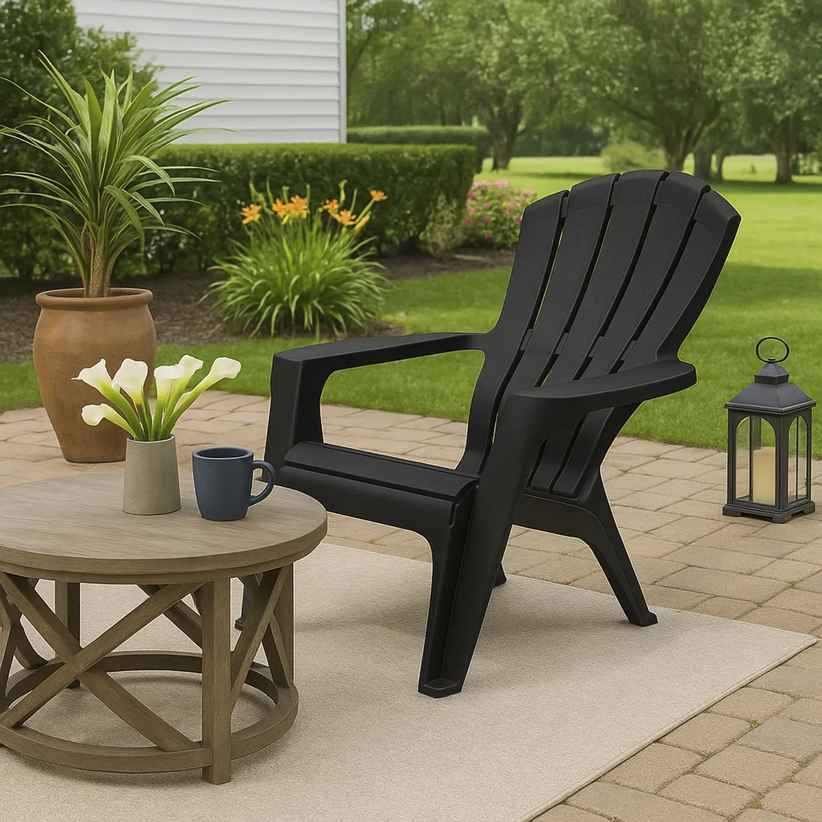 JUST HOME COLLECTION - Sillón Terraza resina Negro