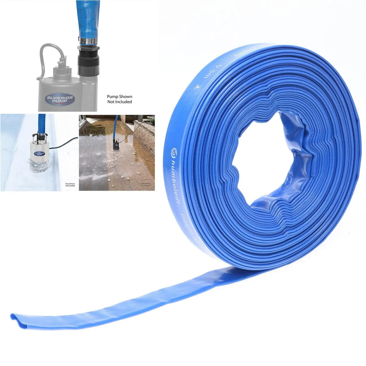 HUMBOLDT - Manguera Plana Riego 1 1/ 2" 4 Bar 20 Metros Jardín