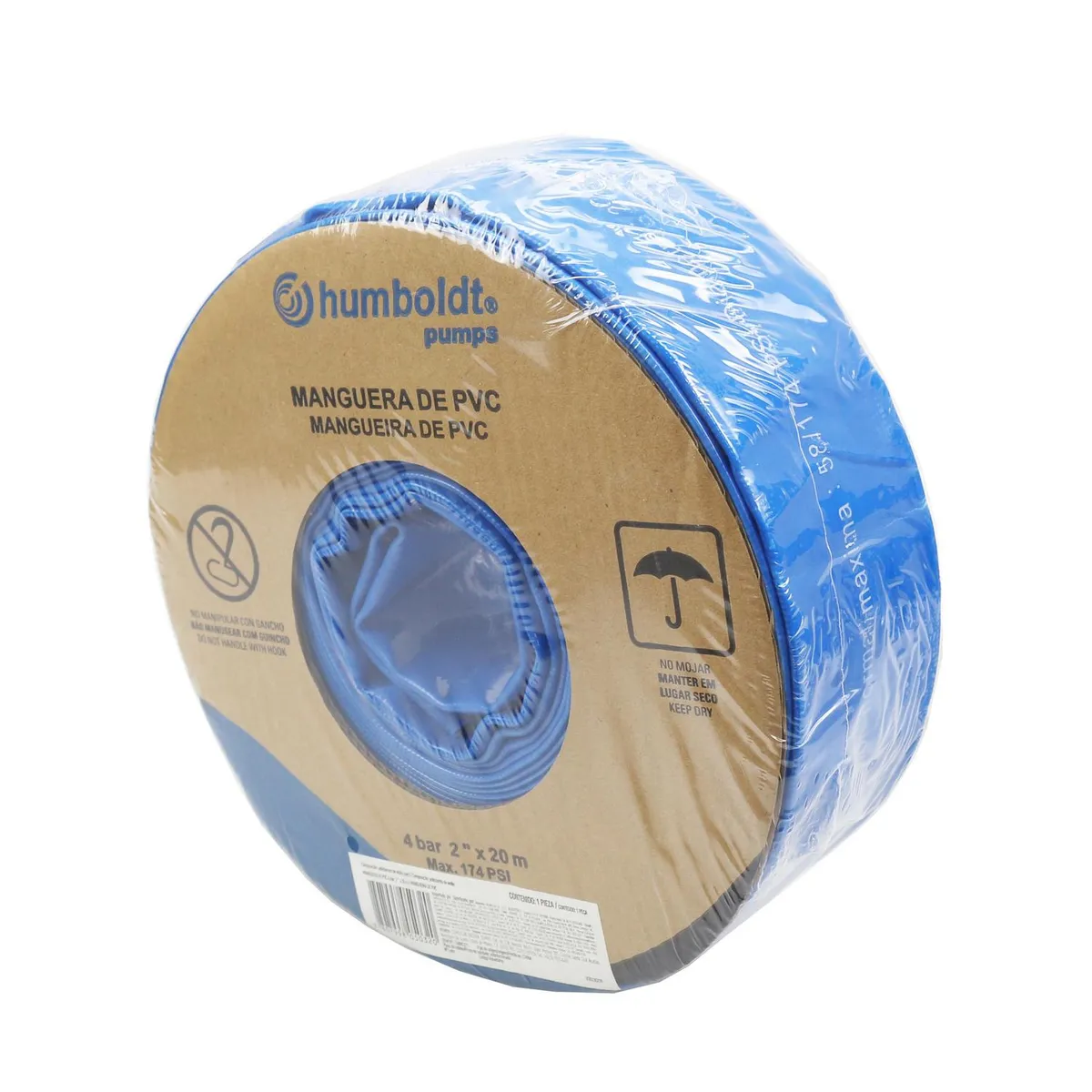 HUMBOLDT - Manguera Plana Riego 2 Pulgadas 4 Bar 20 Metros