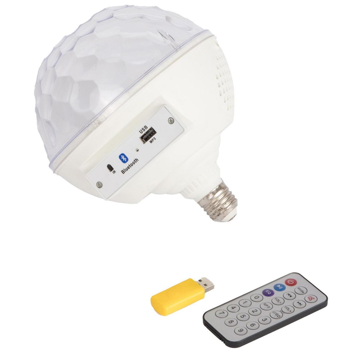 JUST HOME COLLECTION - Ampolleta disco con control remoto USB