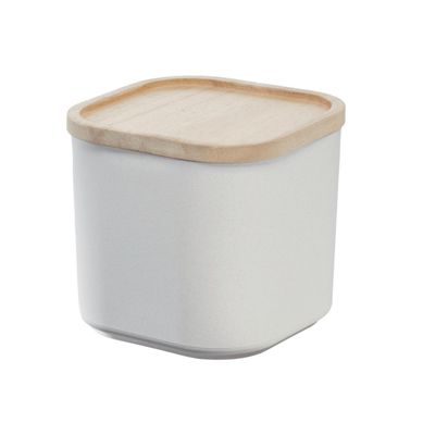 Recipiente 720 ml bioresina tapa madera