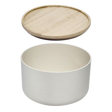 Recipiente mix 2,6 litros bioresina tapa madera