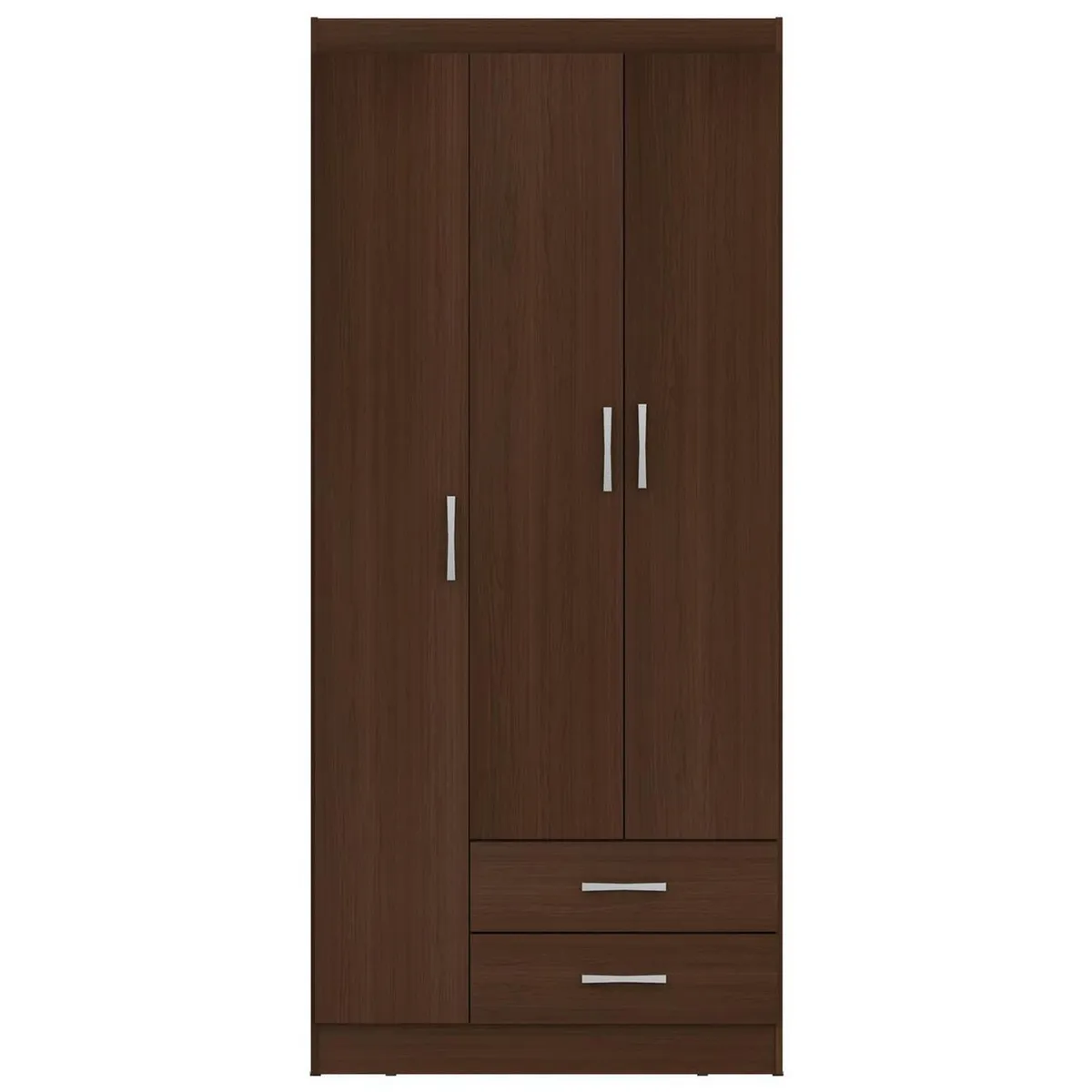 CASA BONITA - Clóset 3 Puerta(s) 2 Cajón(es) 3 Repisa(s) 83x183x47 cm Nogal