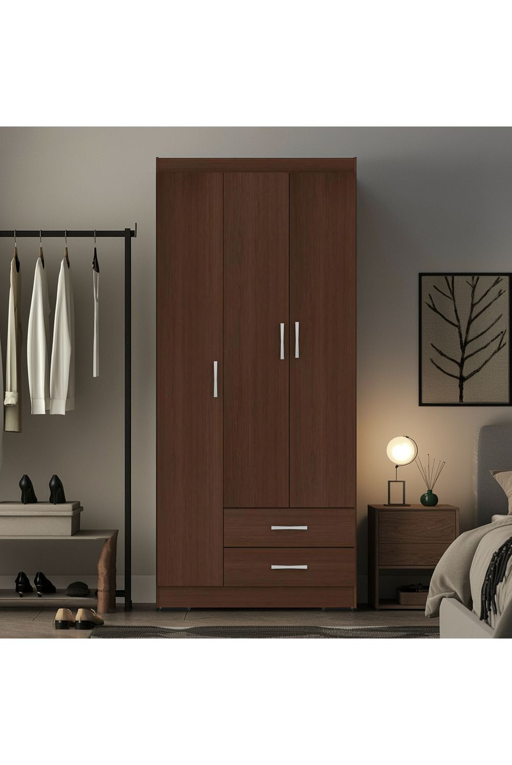CASA BONITA Clóset 3 Puerta(s) 2 Cajón(es) 3 Repisa(s) 83x183x47