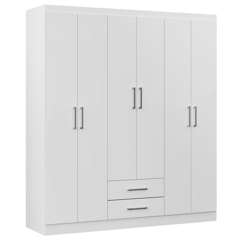 CASA BONITA - Clóset 6 Puerta(s) 2 Cajón(es) 2 Repisa(s) 162x183x47 cm Blanco