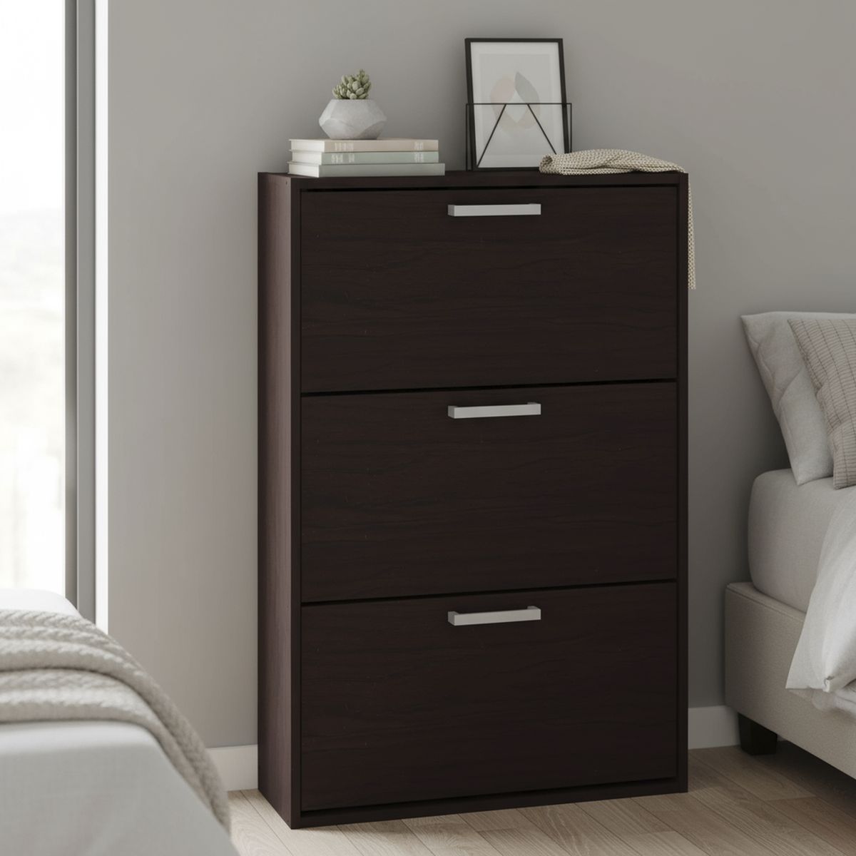 CASA BONITA - Cómoda 3 Cajón(es) Chocolate 65x100x22 cm