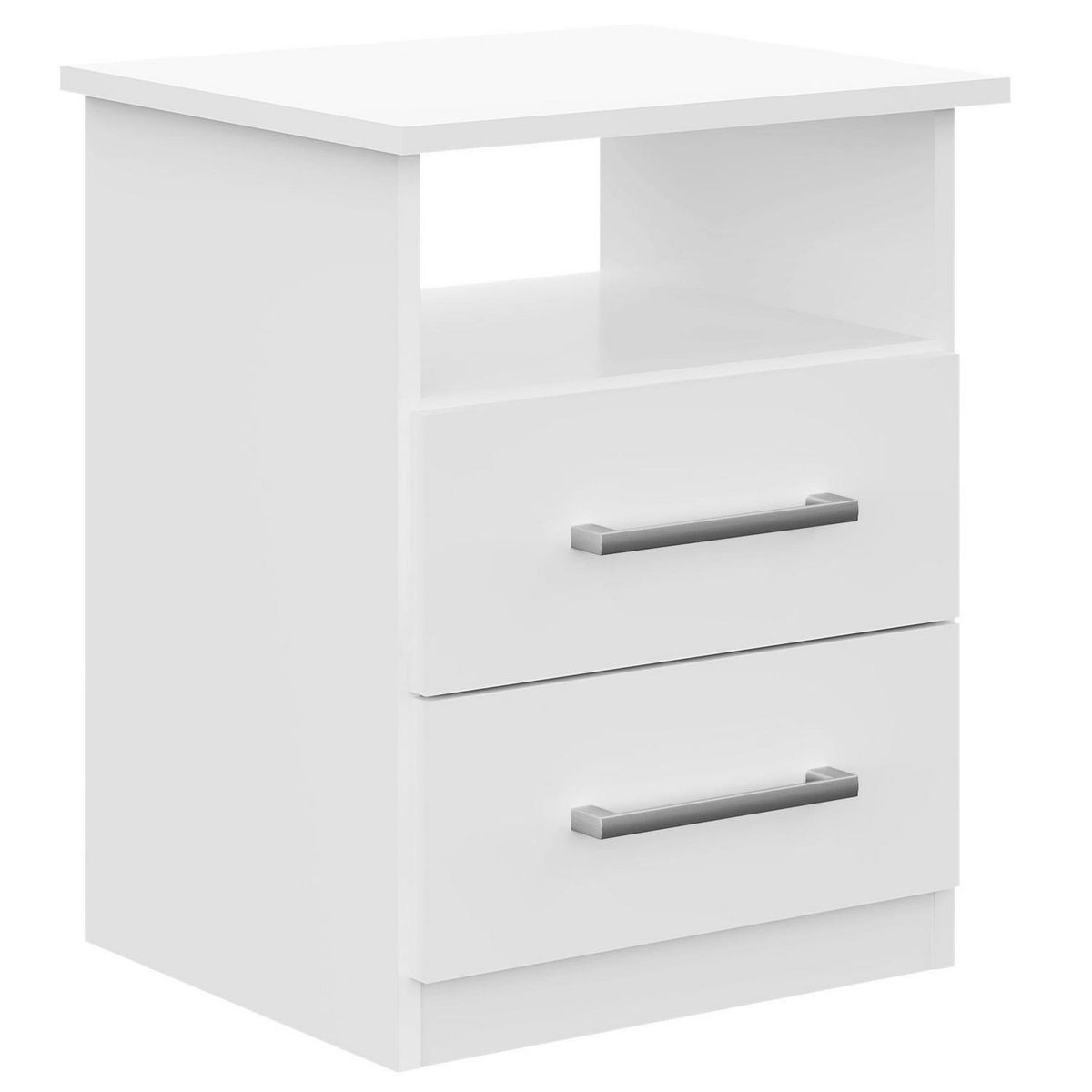 CASA BONITA - Velador 2 Cajón 42x51x36 cm Blanco