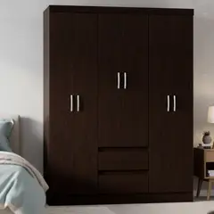 CASA BONITA - Clóset 8 Puerta(s) 2 Cajón(es) 3 Repisa(s) 199x181x45 cm Chocolate