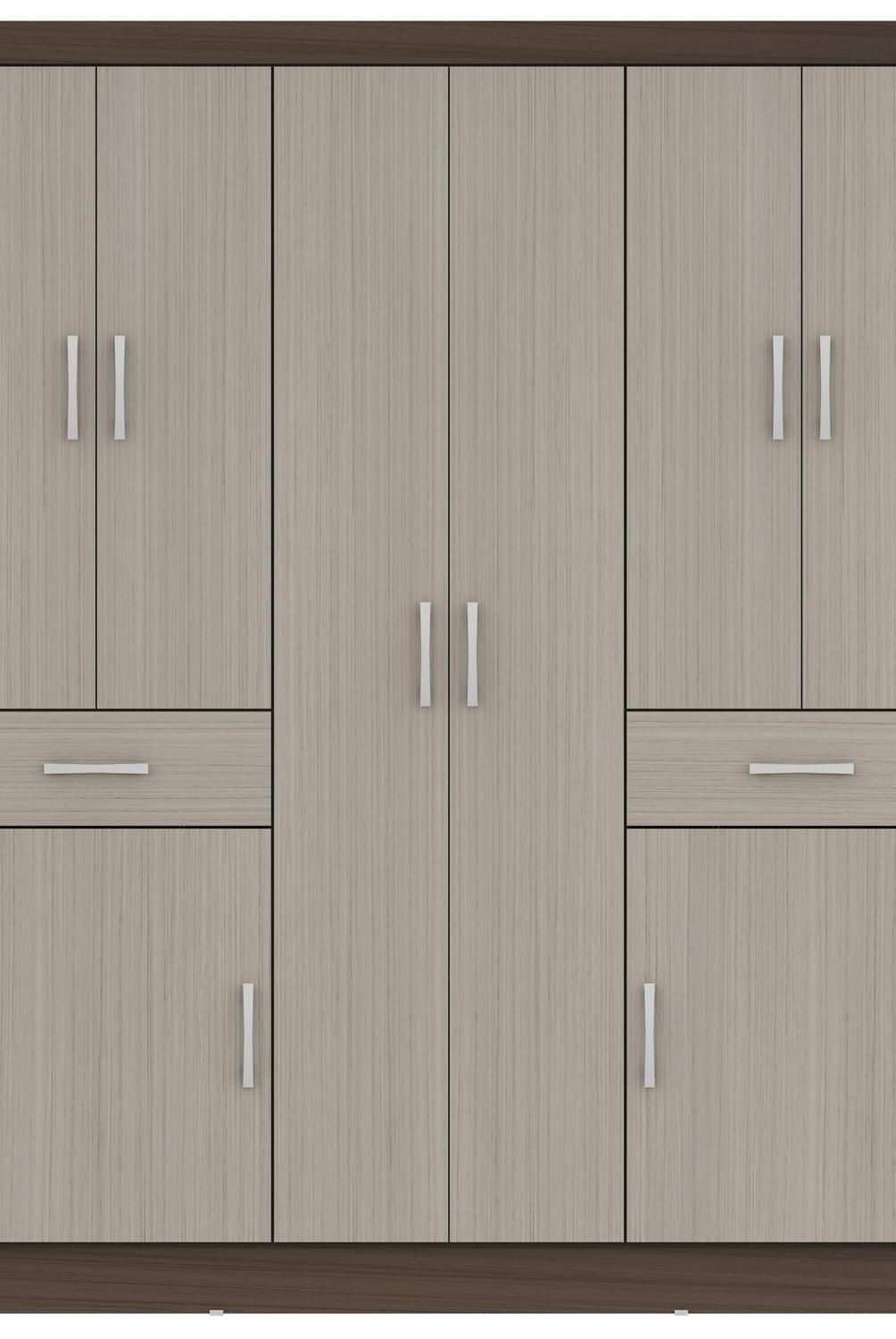 CASA BONITA - Clóset 8 Puerta(s) 2 Cajón(es) 2 Repisa(s) 150x183x47 cm Avela/Vainilla