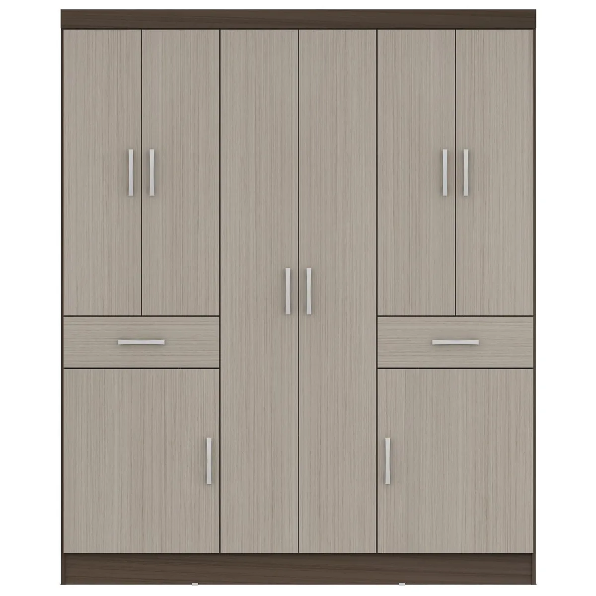 CASA BONITA - Clóset 8 Puerta(s) 2 Cajón(es) 2 Repisa(s) 150x183x47 cm Avela/Vainilla