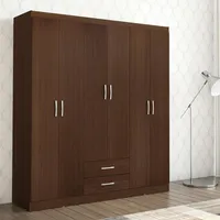 Clóset 6 Puerta(s) 2 Cajón(es) 2 Repisa(s) 162x183x47 cm Café