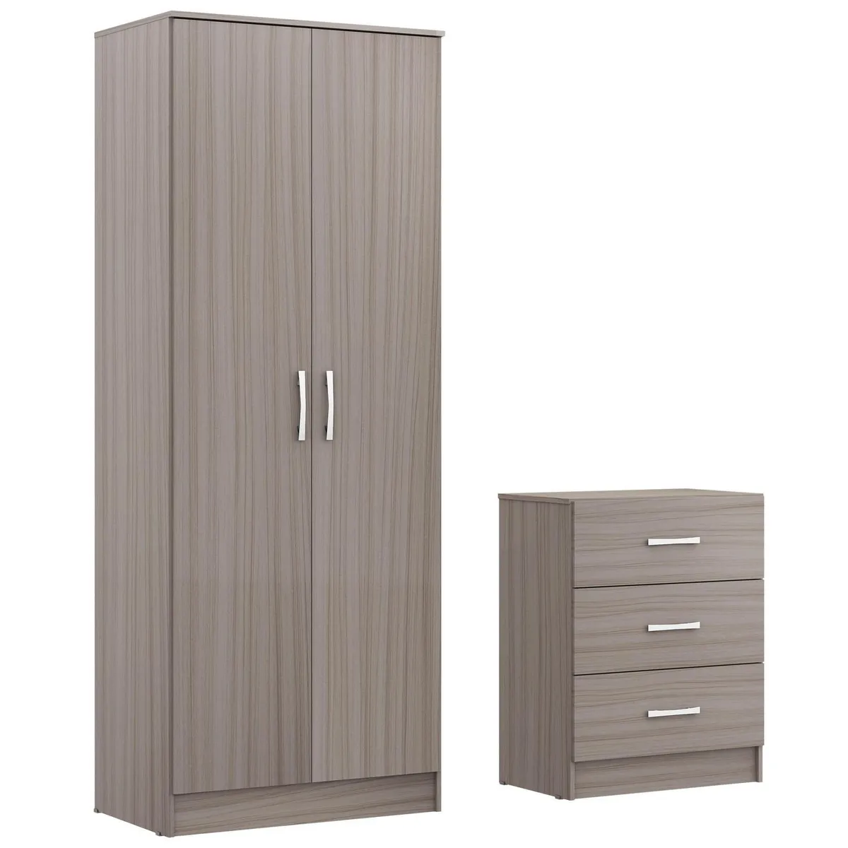 CASA BONITA - Combo closet 2 puertas + cómoda 3 cajones vainilla