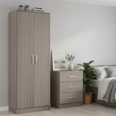 CASA BONITA - Combo closet 2 puertas + cómoda 3 cajones vainilla