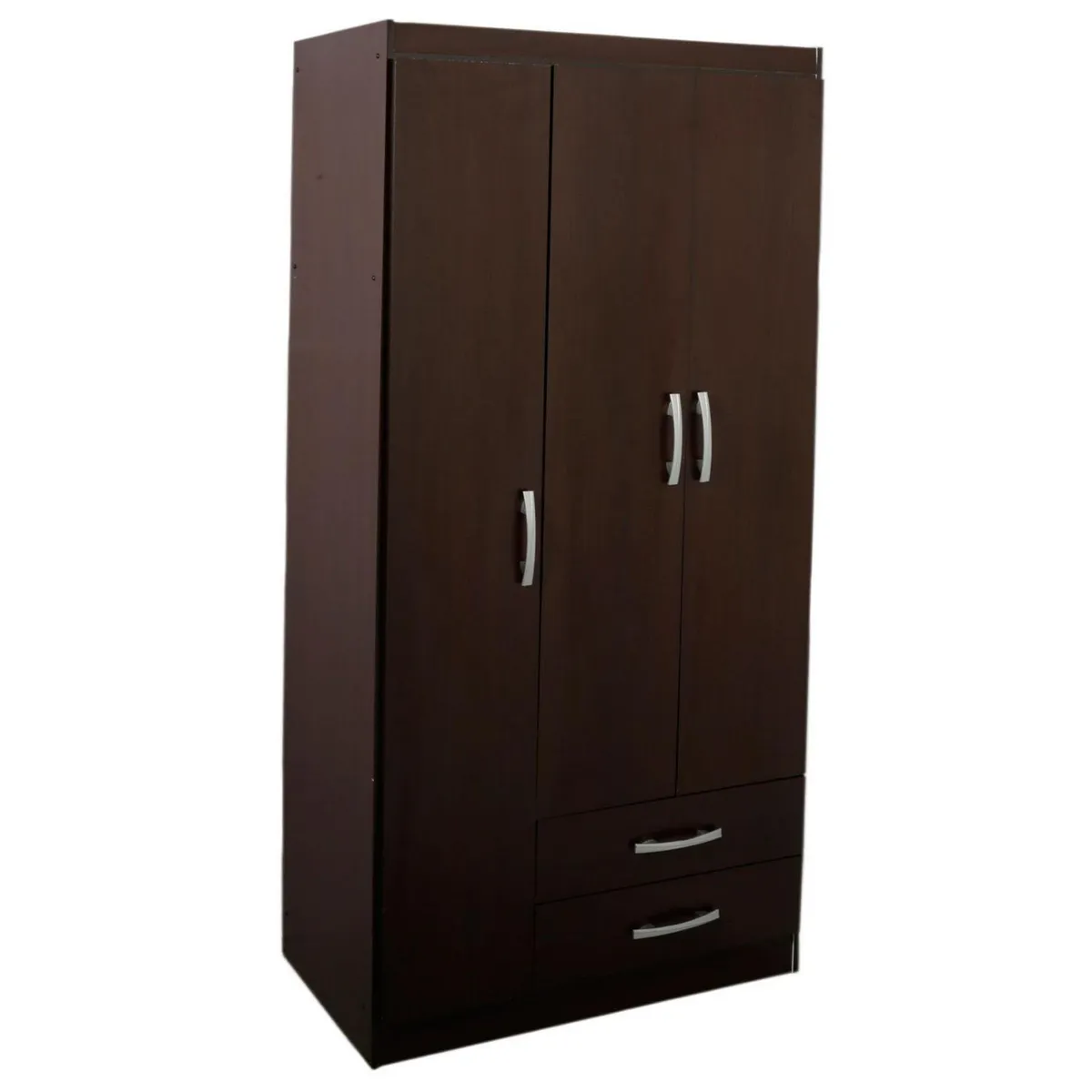 CASA BONITA - Clóset 3 Puerta(s) 2 Cajón(es) 3 Repisa(s) 83x183x47 cm Chocolate