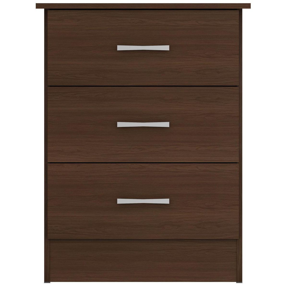 CASA BONITA - Cómoda 3 Cajones 60x78x39 cm Nogal