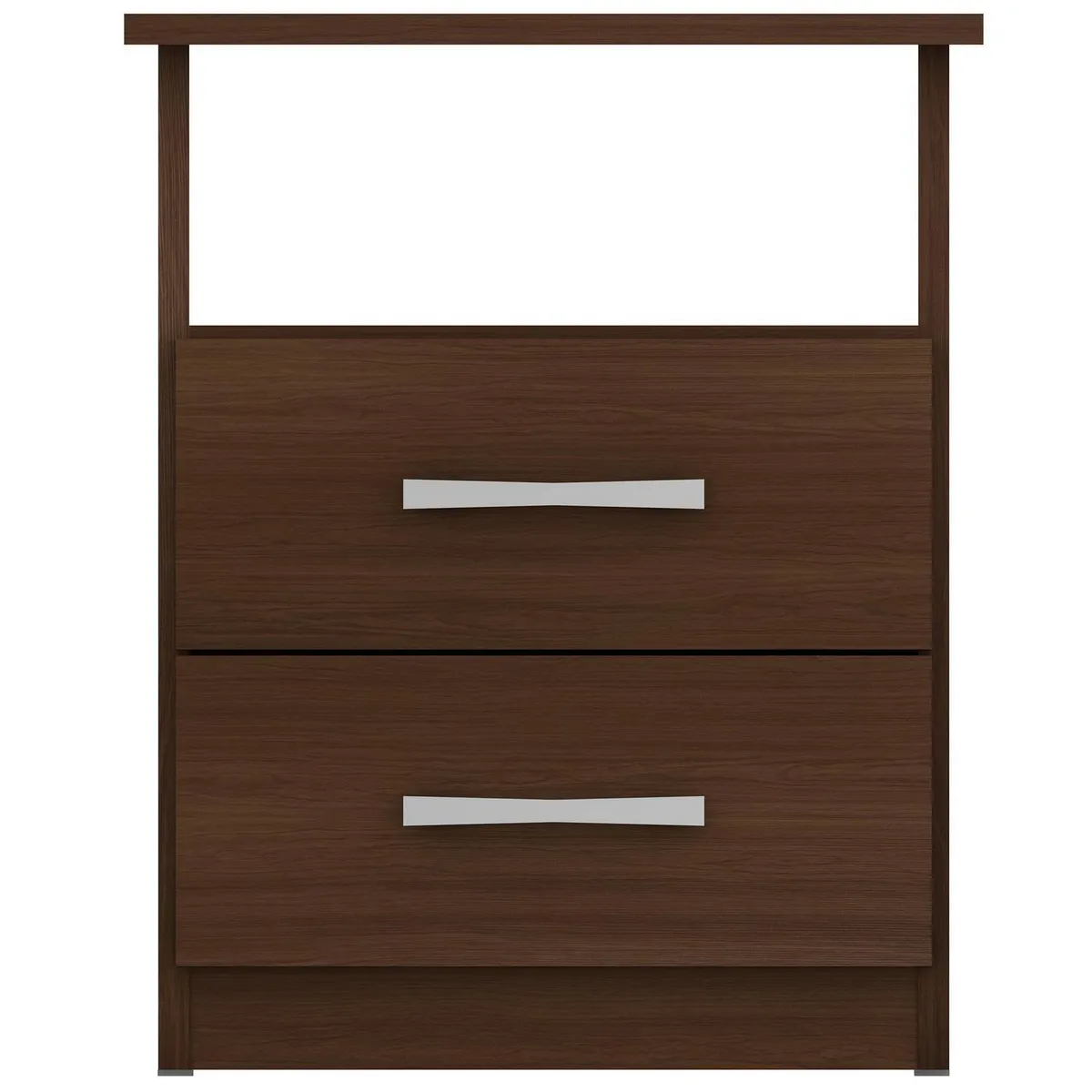 CASA BONITA - Velador 2 Cajón 42x51x36 cm Nogal