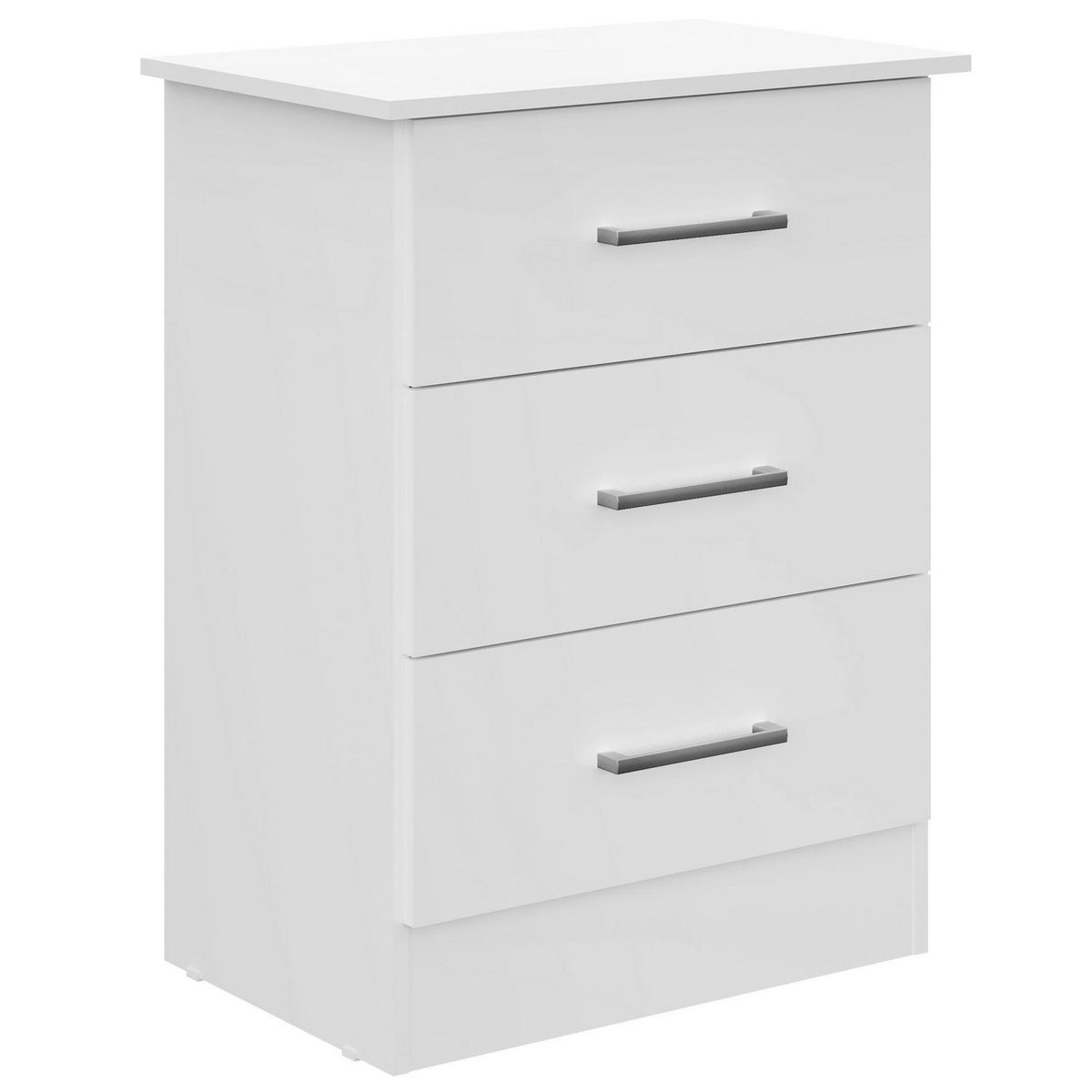CASA BONITA - Cómoda 3 Cajones 60x78x39 cm Blanco