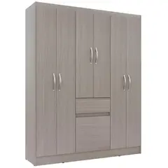 CASA BONITA - Clóset 6 Puerta(s) 1 Cajón(es) 1 Repisa(s) 138x183x40 cm Vainilla