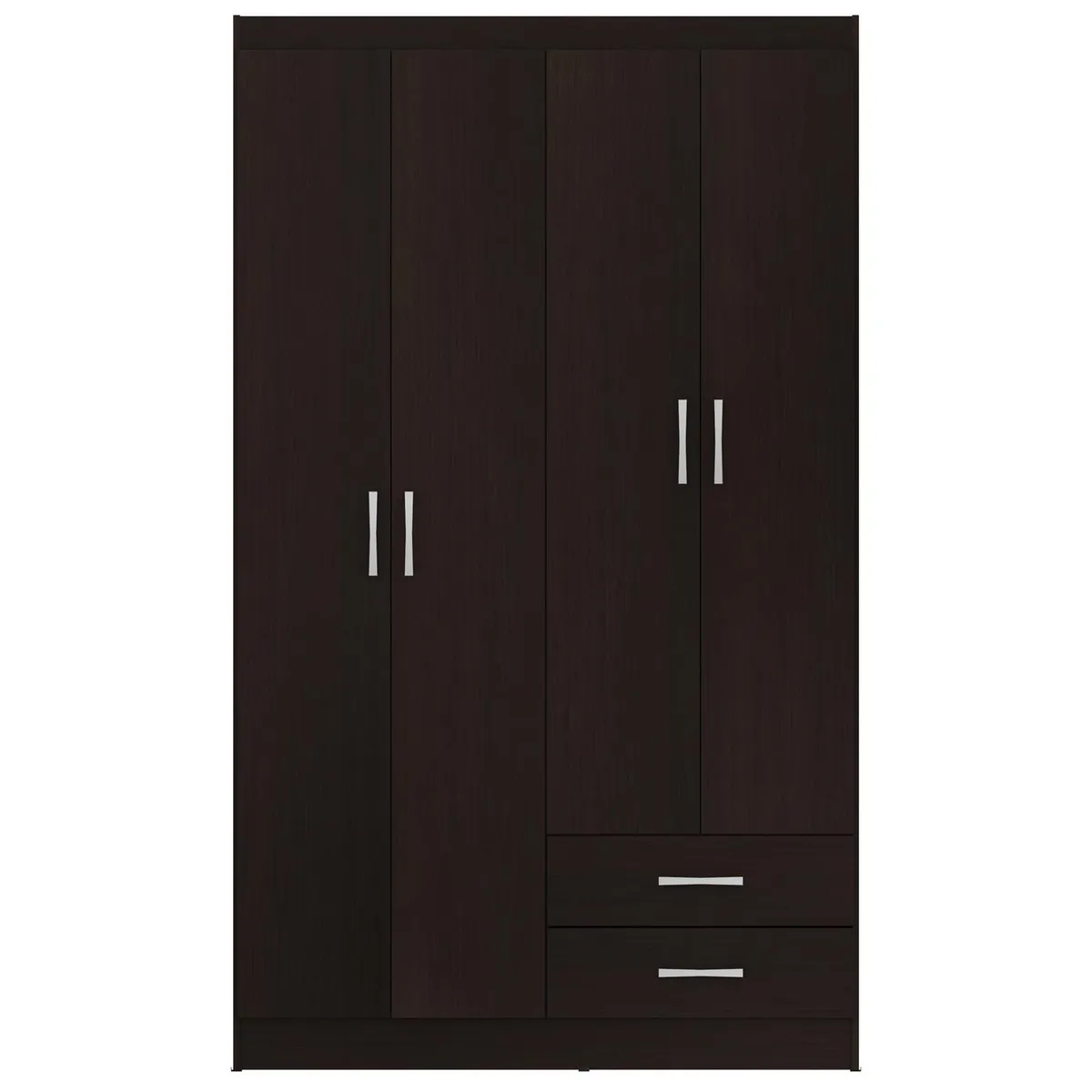 CASA BONITA - Clóset 4 Puerta(s) 2 Cajón(es) 2 Repisa(s) 109x183x47 cm Chocolate
