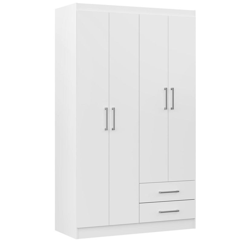 CASA BONITA - Clóset 4 Puerta(s) 2 Cajón(es) 2 Repisa(s) 109x183x47 cm Blanco